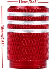 img 1 attached to 🚗 Mickey Red Cyan Tire Valve Caps: 4 Pack for Cars, Trucks, Sedans, SUVs, and Motorcycles - Premium Air Valve Stem Caps & Accessories