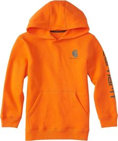 img 1 attached to Carhartt Boys Sleeve Sweatshirt Orange Boys' Clothing ~ Fashion Hoodies & Sweatshirts