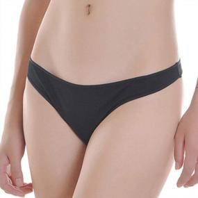 img 3 attached to Comfortable And Sporty Women'S Cotton Thong Underwear - Pack Of 5 By ETAOLINE