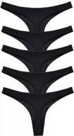 comfortable and sporty women's cotton thong underwear - pack of 5 by etaoline логотип
