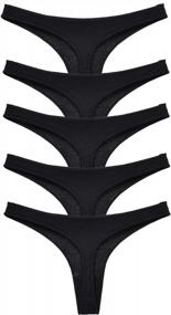img 4 attached to Comfortable And Sporty Women'S Cotton Thong Underwear - Pack Of 5 By ETAOLINE