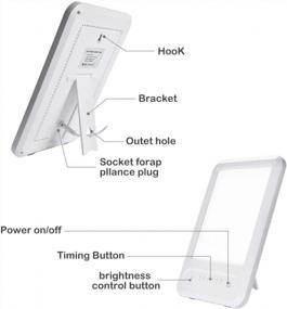 img 2 attached to Bigzzia LED Light Therapy Lamp With 10000 Lux Brightness, 3-Color Options, Touch Control, Timer, And Adjustable Brightness Levels - Ideal For Home Or Office Use With Standing Bracket
