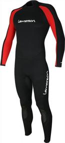 img 4 attached to Mens Wetsuit Jumpsuit Neoprene 3/2Mm And 5/4Mm Full Body Diving Suit - 16 Sizes By Lemorecn