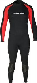 img 3 attached to Mens Wetsuit Jumpsuit Neoprene 3/2Mm And 5/4Mm Full Body Diving Suit - 16 Sizes By Lemorecn
