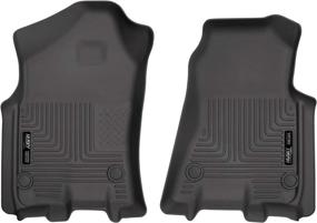 img 4 attached to 🚗 Husky Liners Weatherbeater Front Floor Liners - Black (13741) | Fits 2019-2022 Dodge Ram 1500 Crew/Quad Cab 2 Pcs