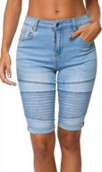 edgy fashion: olrain women's high waisted ripped short jeans logo