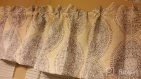 img 5 attached to Stylish DriftAway Adrianne Yellow And Gray Valance With Damask And Floral Design - 52X18 Inches