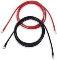 🔌 professional series 2 gauge power bright battery cable, 3ft pure copper high amp wire with 1/4" and 7/16" lugs for improved car power inverter, rv battery, boat, marine, and solar applications logo