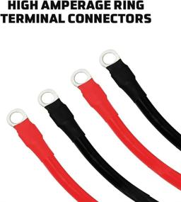 img 1 attached to 🔌 Professional Series 2 Gauge Power Bright Battery Cable, 3ft Pure Copper High Amp Wire with 1/4" and 7/16" Lugs for Improved Car Power Inverter, RV Battery, Boat, Marine, and Solar Applications