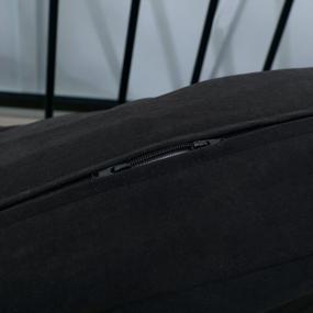 img 1 attached to Чехол OctoRose Micro Suede Futon с 3-сторонней застежкой-молнией для полноразмерного матраса для дивана-кровати размером 54X75X8 дюймов - классический мягкий дизайн черного цвета для защиты дивана, пригодного для машинной стирки (только чехол)