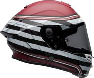 bell race star flex dlx helmet (rsd the zone matte/gloss white/candy red - medium) logo