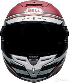 img 1 attached to Bell Race Star Flex DLX Helmet (RSD The Zone Matte/Gloss White/Candy Red - Medium)