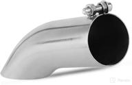 🚗 upgrade your vehicle's style with autosaver88's 2.25 inch inlet turn down exhaust tip - chrome plated stainless steel turndown pipe, bolt-on design logo