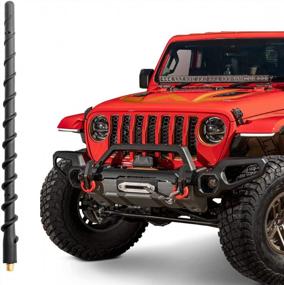 img 4 attached to VOFONO Short Antenna Fits 2007-2023 Jeep Wrangler Gladiator JK JL JT Unlimited. Jeep Wrangler Accessories, 8 Inch Replacement Antenna Jeep Car Truck Antenna For Radio FM AM Reception