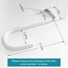 img 3 attached to 6Pcs Metal Over The Door Hooks With Soft Rubber Surface, Heavy Duty Z Hanger Hooks For Hanging Clothes, Towels, Coats In Bathroom, Living Room And Kitchen (White)