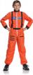 kids astronaut costume - orange, large (10-12) logo