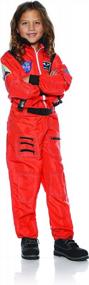 img 1 attached to Kids Astronaut Costume - Orange, Large (10-12)