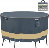 84-дюймовые водонепроницаемые и сверхмощные чехлы для мебели для патио - 600d ткань оксфорд для наружного стола для обеденного набора логотип