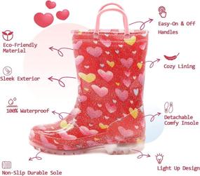 img 3 attached to 👢 Stylish and Waterproof EUXTERPA Toddler Kids Glitter Boots for Boys