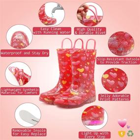 img 2 attached to 👢 Stylish and Waterproof EUXTERPA Toddler Kids Glitter Boots for Boys