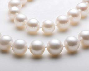 img 1 attached to Stunning Freshwater Pearl Strand Necklace: All Shapes, Sizes And Clasp For Women'S Jewelry Collection