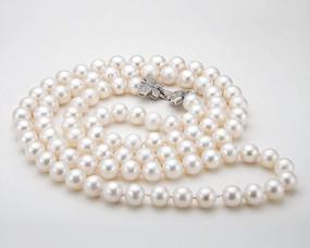 img 2 attached to Stunning Freshwater Pearl Strand Necklace: All Shapes, Sizes And Clasp For Women'S Jewelry Collection