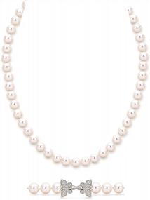 img 4 attached to Stunning Freshwater Pearl Strand Necklace: All Shapes, Sizes And Clasp For Women'S Jewelry Collection