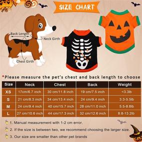 img 3 attached to 👻 Spooky and Adorable Dog Halloween Shirts for Small Dogs and Cats - Skeleton, Pumpkin, Ghost T-Shirt Pet Clothes Collection