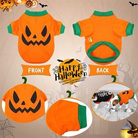 img 2 attached to 👻 Spooky and Adorable Dog Halloween Shirts for Small Dogs and Cats - Skeleton, Pumpkin, Ghost T-Shirt Pet Clothes Collection