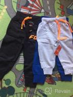 img 1 attached to Cute and Comfortable Boys and Girls Toddler Cotton Track Pant Joggers - Pack of 3 review by Glenn Cartwright