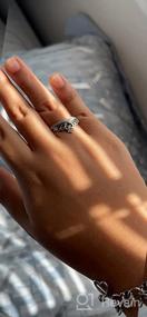img 7 attached to Боруо 925 стерлинговое серебро с кубическим цирконием Принцесса Корона Tiara Обручальное кольцо Вечная любовь 4-12