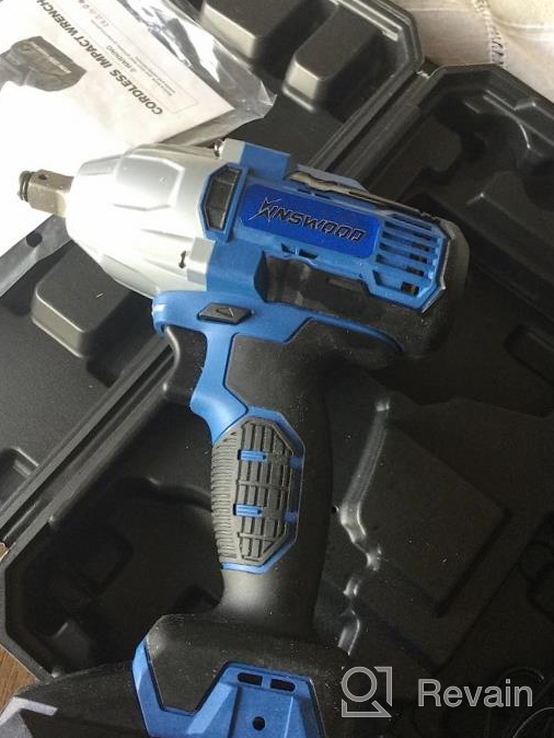 img 1 attached to Powerful And Convenient: KINSWOOD 20V MAX Cordless Impact Wrench With 320N.M Torque, 4 Drive Impact Sockets, Li-Ion Battery, Fast Charger, And Tool Bag review by Sean Chambers