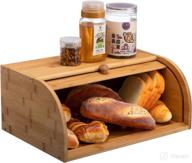 🍞 paranta 100% natural bamboo bread box for kitchen food storage - countertop bread storage box, eco-friendly логотип