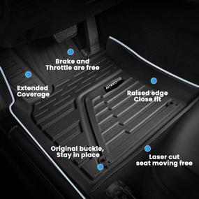 img 1 attached to 🚗 Auxko TPE All-Weather Floor Mats Liners for 2018-2022 Toyota Camry Non-Hybrid - Heavy Duty Full Set for 1st & 2nd Row