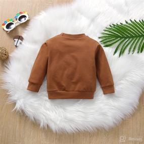 img 2 attached to 👶 Cute Toddler Baby Girl Boy Sweatshirt Pullover Top: Cosy Long Sleeve Romper Sweater for Fall-Winter - Kids Bodysuit Onesie