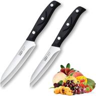 🍏 2pcs paring knife set - ultra sharp fruit kitchen knife duo - high-quality german stainless steel blades - ergonomic abs handles logo