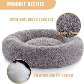 img 1 attached to 🐾 WATANIYA PET Calming Dog Beds: Donut Dog Cuddler Bed, Anti-Anxiety Round Beds for Dogs - Fluffy Comfy Pet Cushion Bed for Small, Medium, Large Dogs and Cats (23"/30"/34")