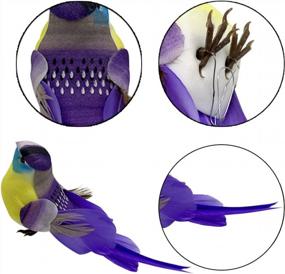 img 2 attached to Add A Touch Of Nature With LWINGFLYER 6Pcs Artificial Foam Feather Birds For Christmas And Wedding Decoration