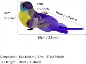 img 3 attached to Add A Touch Of Nature With LWINGFLYER 6Pcs Artificial Foam Feather Birds For Christmas And Wedding Decoration