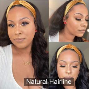 img 2 attached to Get Ready For Stunning Waves With K'Ryssma'S Body Wave Headband Wig For Black Women-18 Inch Glueless Synthetic Wig