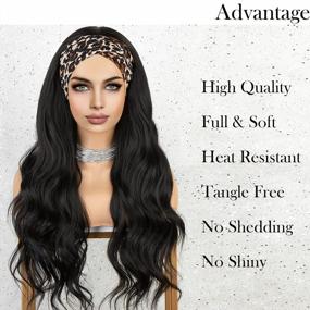 img 3 attached to Get Ready For Stunning Waves With K'Ryssma'S Body Wave Headband Wig For Black Women-18 Inch Glueless Synthetic Wig