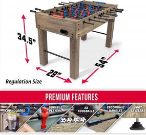 img 2 attached to Game Room Foosball Table By GoSports - Perfect For Big Fun And Endless Entertainment!