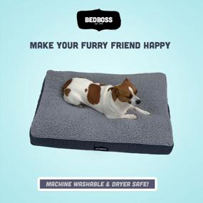 img 3 attached to Orthopedic Pet Bed By The Bed Boss - Waterproof, Machine-Washable, Odor Resistant, Comfortable, Durable & Soft Medium Dog Bed - Size 5" X 20” X 30” Inches