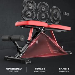 img 3 attached to Newly Upgraded Foldable Strength Training Bench For Home Gym - FLYBIRD Adjustable Weight Bench