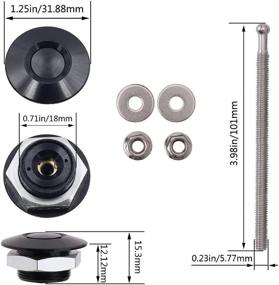 img 2 attached to 🔒 ANJOSHI 2Pack Universal Aluminum Alloy Quick Latch Lock - Push Button Bonnet Kit 1.25in/32mm Diameter - Ideal for Auto Car Bumper, License Plate, Hood, or DIY Projects (2Pack-Black)