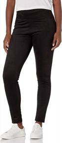 img 4 attached to Comfortable And Chic: Peds Faux Suede Leggings For Women With Wide Waistband