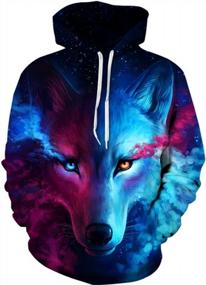 img 4 attached to Get Cosmic With Alaroo'S Realistic Galaxy Print Hooded Sweatshirt - Unisex 3D Digital Hoodie
