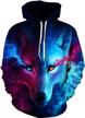 get cosmic with alaroo's realistic galaxy print hooded sweatshirt - unisex 3d digital hoodie logo