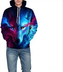 img 2 attached to Get Cosmic With Alaroo'S Realistic Galaxy Print Hooded Sweatshirt - Unisex 3D Digital Hoodie