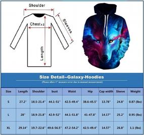 img 3 attached to Get Cosmic With Alaroo'S Realistic Galaxy Print Hooded Sweatshirt - Unisex 3D Digital Hoodie